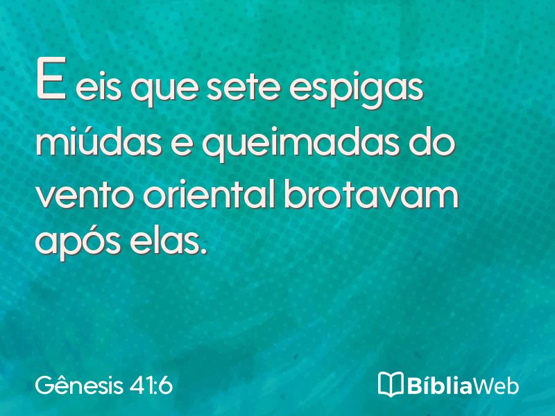 Gênesis 41:6 em imagem para compartilhar