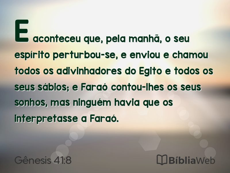Gênesis 41:8 em imagem para compartilhar