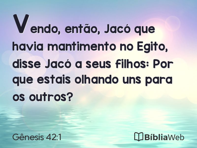 Gênesis 42:1 em imagem para compartilhar