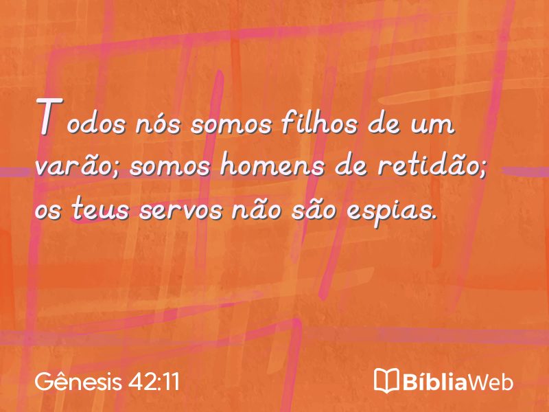 Gênesis 42:11 em imagem para compartilhar