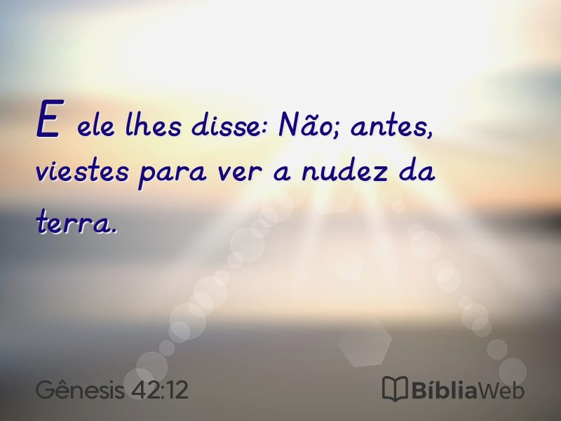 Gênesis 42:12 em imagem para compartilhar
