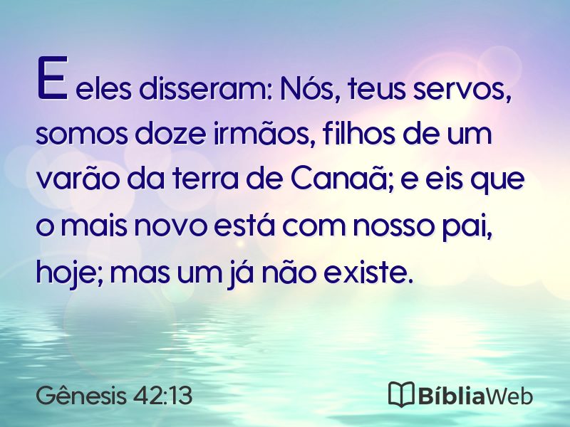 Gênesis 42:13 em imagem para compartilhar