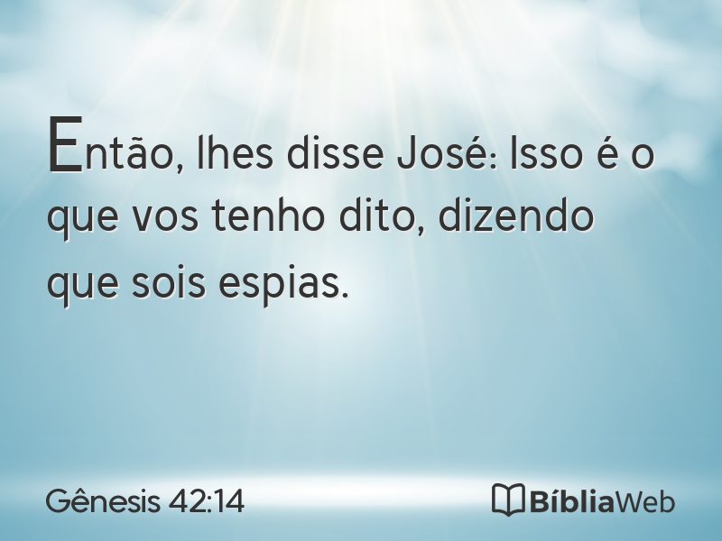 Gênesis 42:14 em imagem para compartilhar
