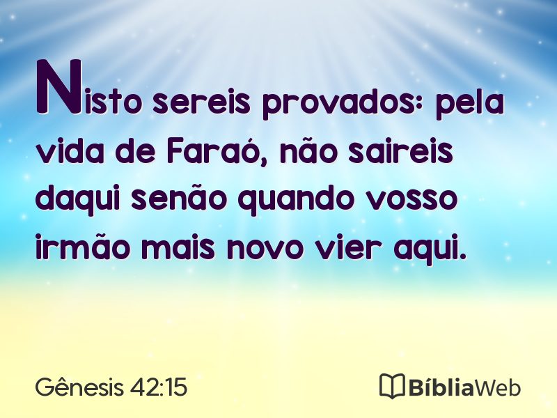 Gênesis 42:15 em imagem para compartilhar