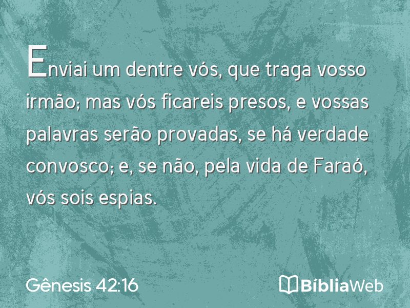 Gênesis 42:16 em imagem para compartilhar