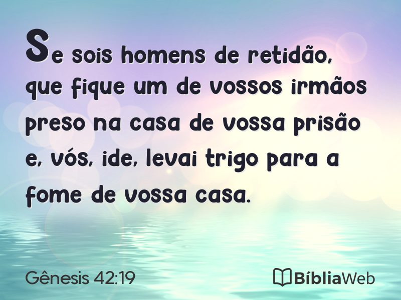 Gênesis 42:19 em imagem para compartilhar
