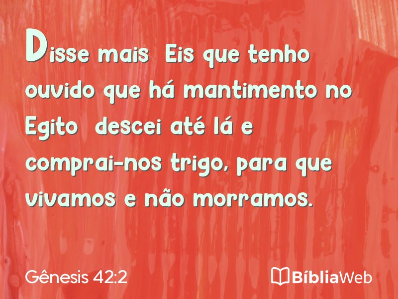 Gênesis 42:2 em imagem para compartilhar