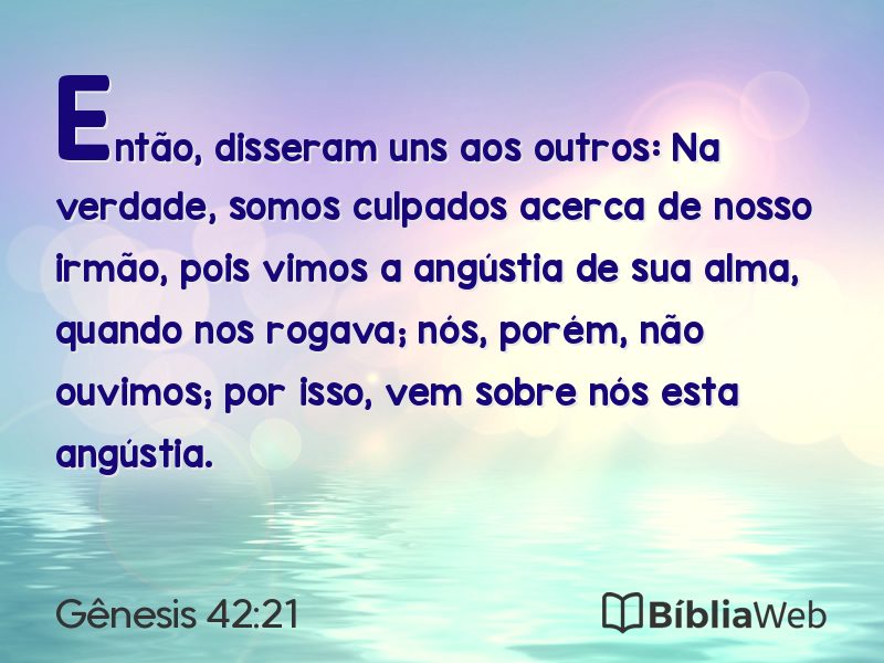 Gênesis 42:21 em imagem para compartilhar