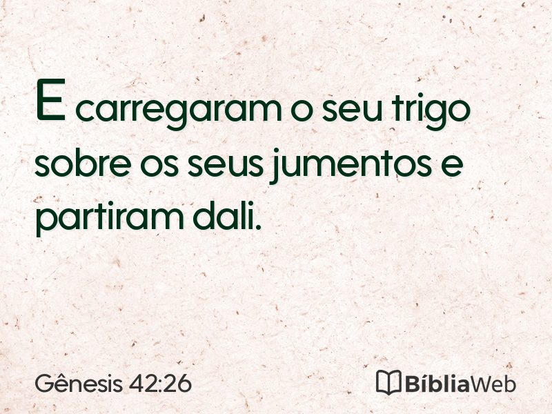 Gênesis 42:26 em imagem para compartilhar