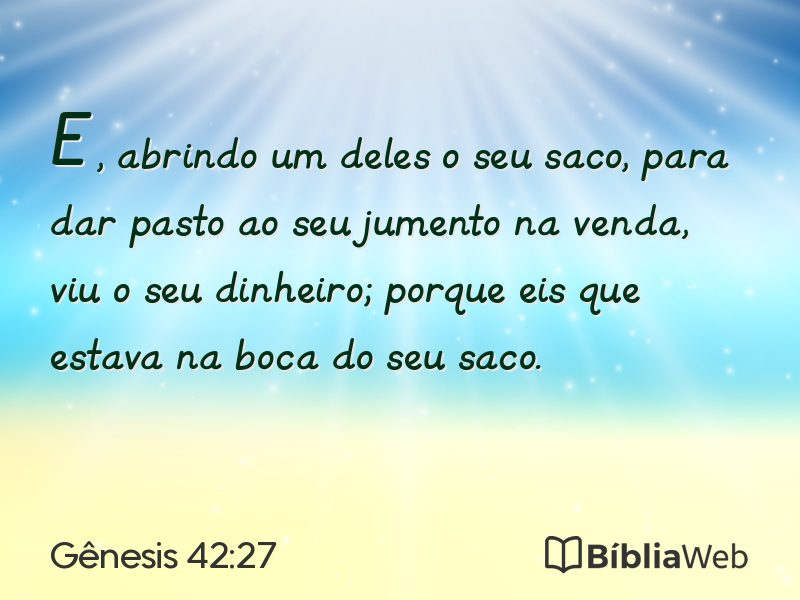 Gênesis 42:27 em imagem para compartilhar