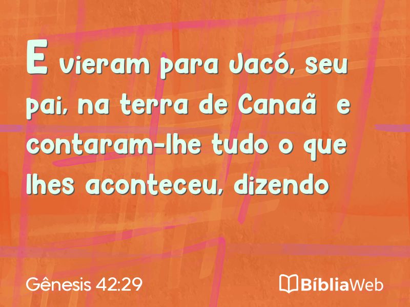 Gênesis 42:29 em imagem para compartilhar