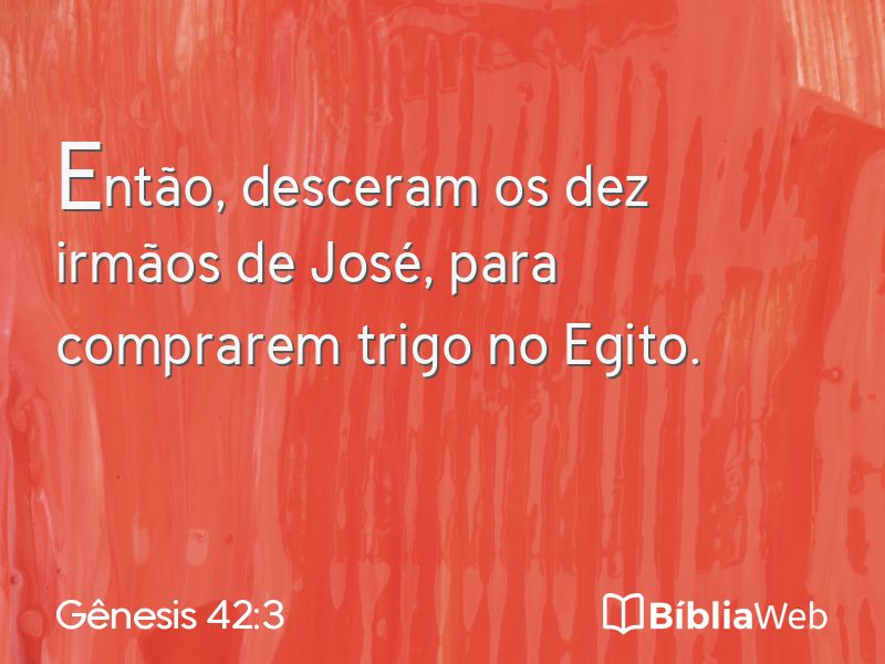 Gênesis 42:3 em imagem para compartilhar