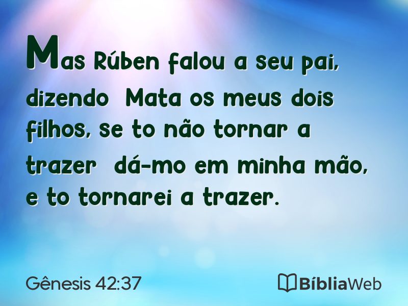 Gênesis 42:37 em imagem para compartilhar