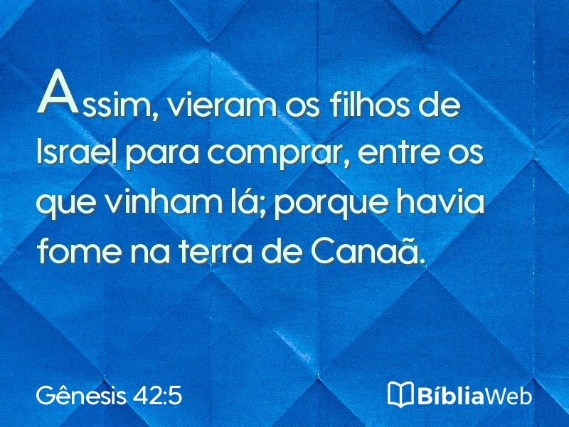 Gênesis 42:5 em imagem para compartilhar