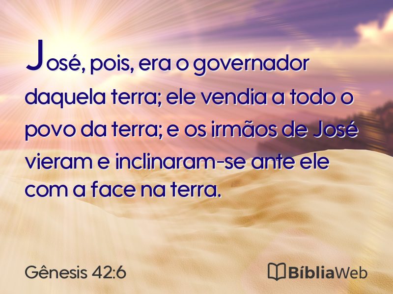 Gênesis 42:6 em imagem para compartilhar