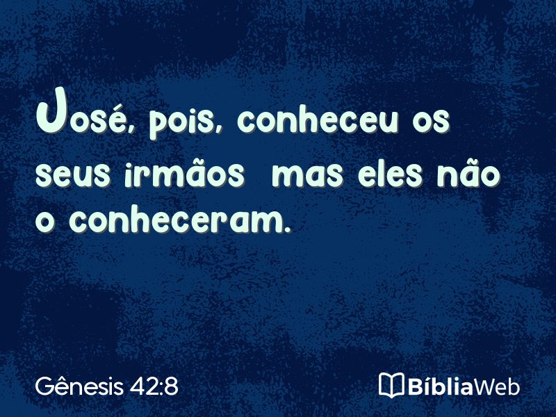 Gênesis 42:8 em imagem para compartilhar