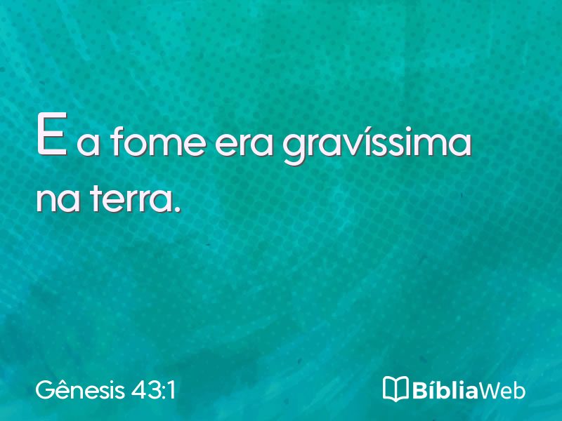 Gênesis 43:1 em imagem para compartilhar