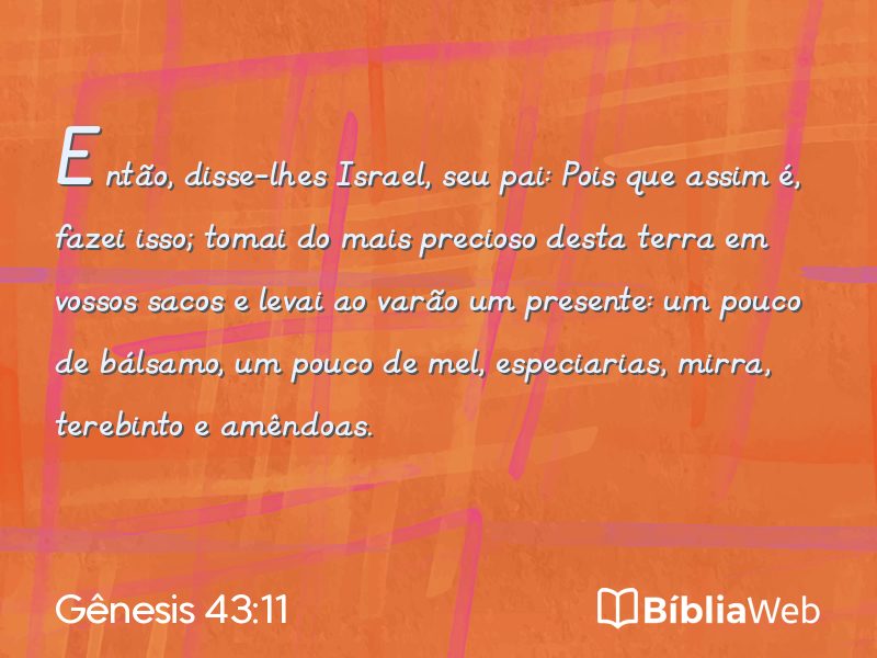 Gênesis 43:11 em imagem para compartilhar