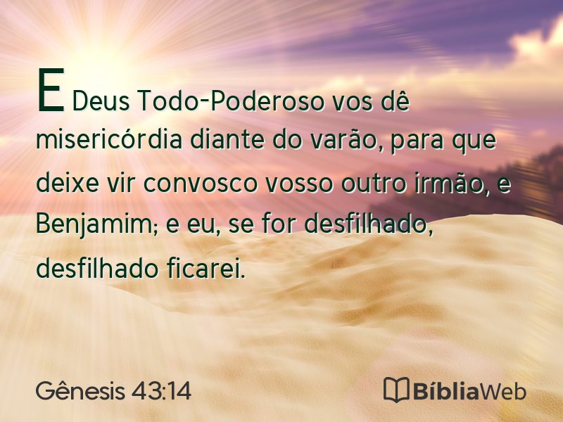 Gênesis 43:14 em imagem para compartilhar