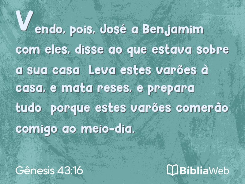 Gênesis 43:16 em imagem para compartilhar