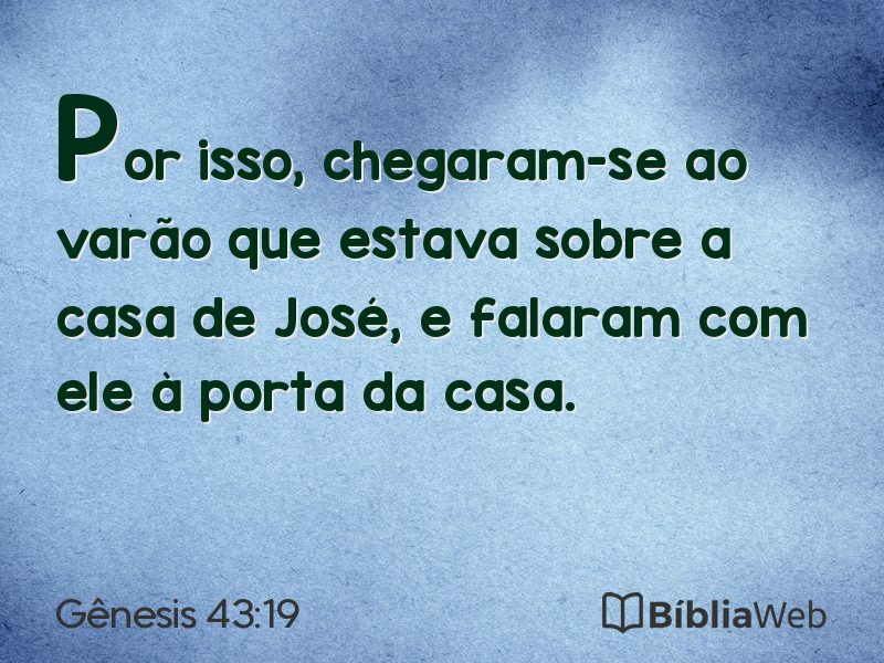 Gênesis 43:19 em imagem para compartilhar