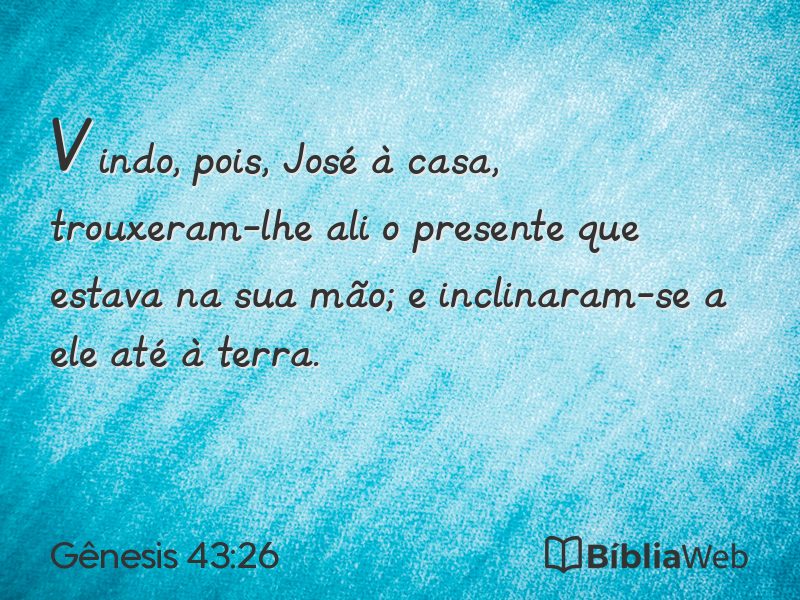 Gênesis 43:26 em imagem para compartilhar