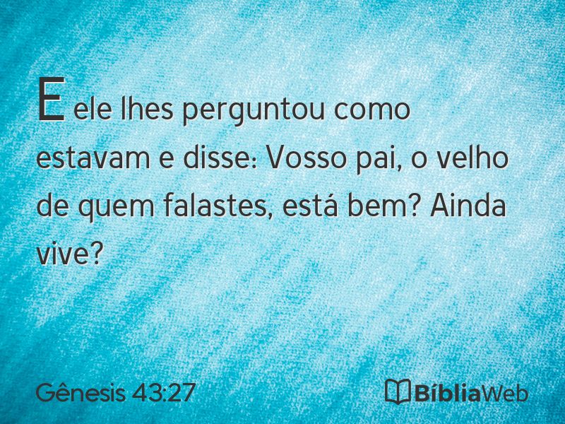 Gênesis 43:27 em imagem para compartilhar