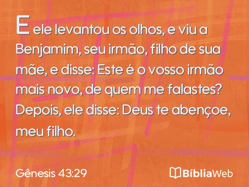Gênesis 43:29 em imagem para compartilhar