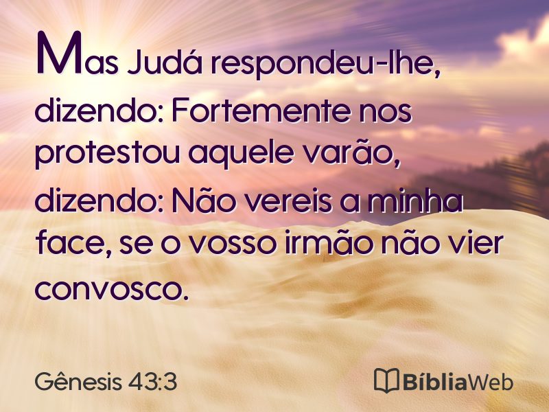 Gênesis 43:3 em imagem para compartilhar