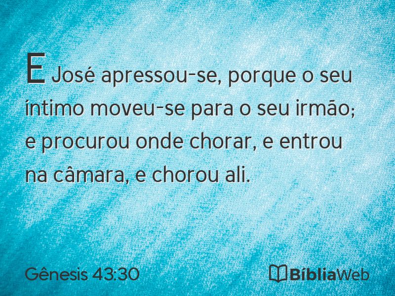 Gênesis 43:30 em imagem para compartilhar