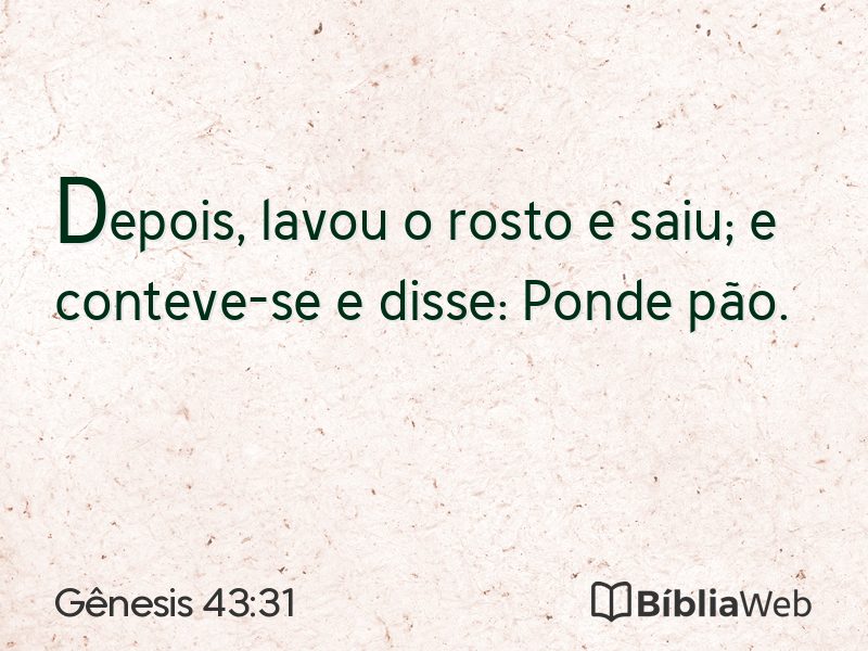 Gênesis 43:31 em imagem para compartilhar