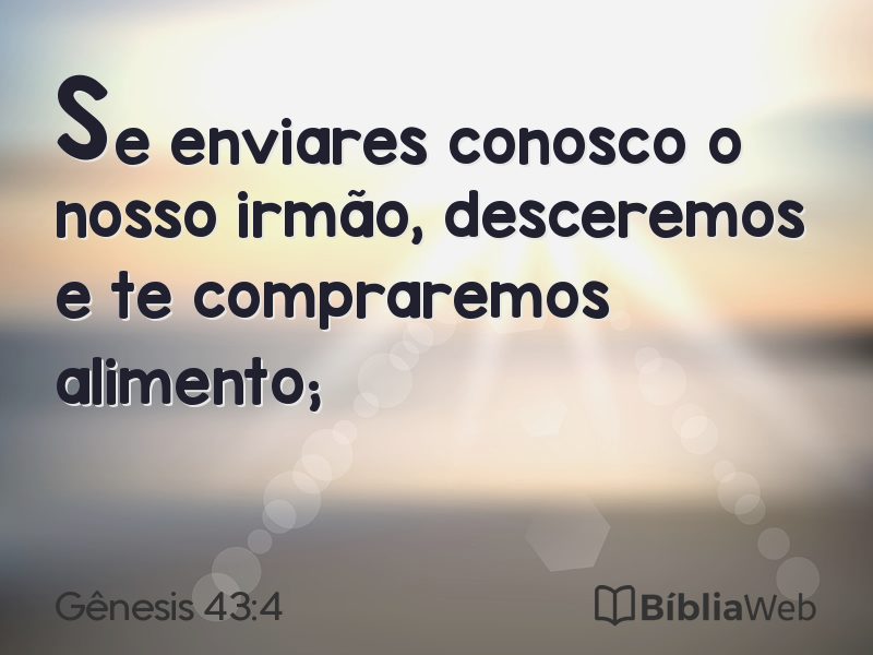 Gênesis 43:4 em imagem para compartilhar