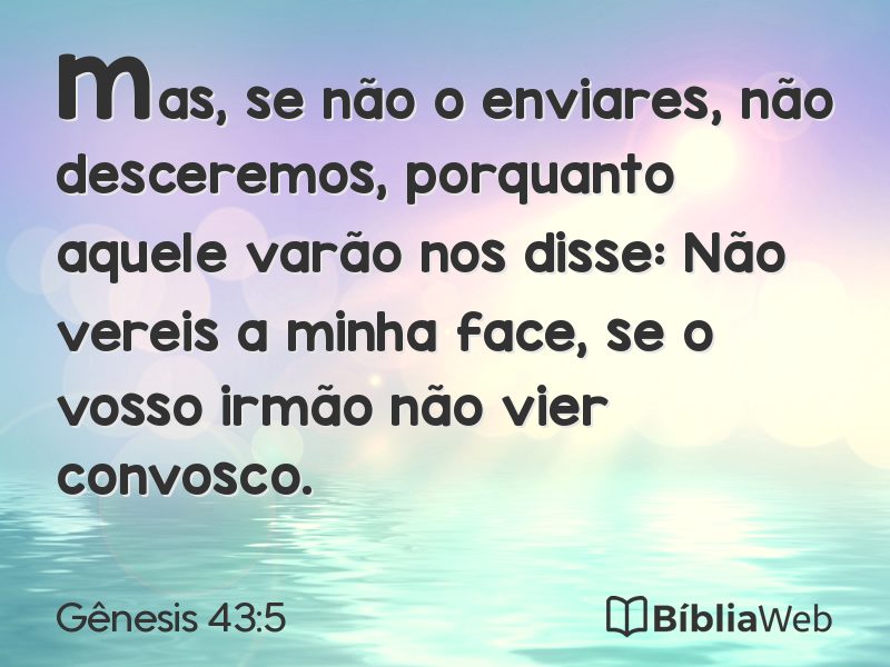 Gênesis 43:5 em imagem para compartilhar