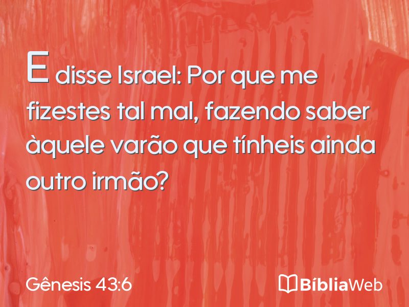 Gênesis 43:6 em imagem para compartilhar