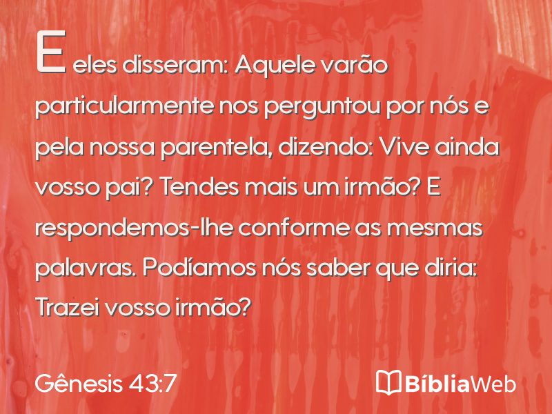Gênesis 43:7 em imagem para compartilhar