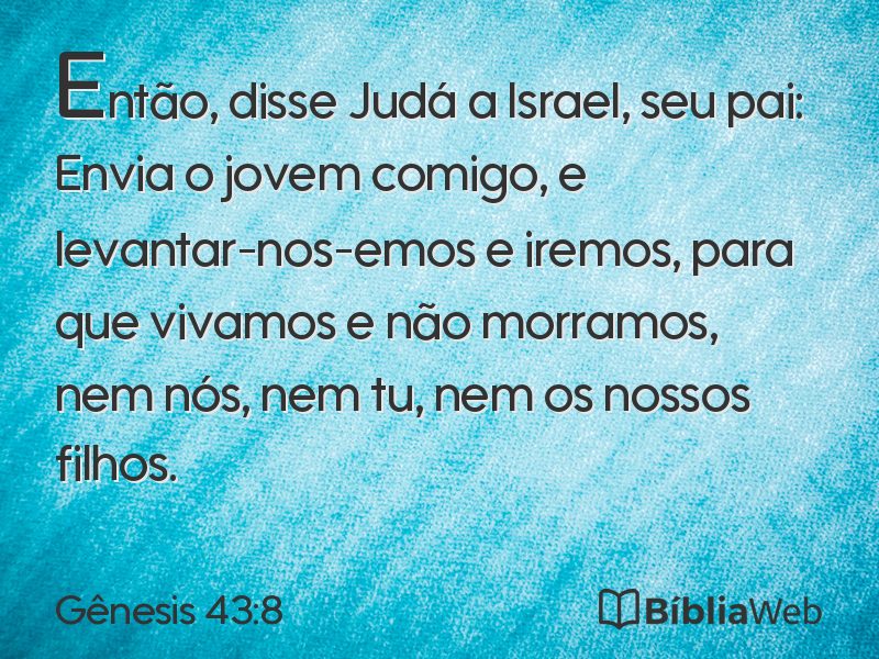 Gênesis 43:8 em imagem para compartilhar