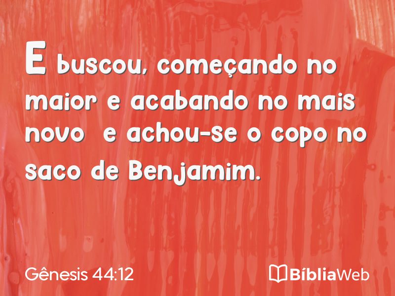 Gênesis 44:12 em imagem para compartilhar