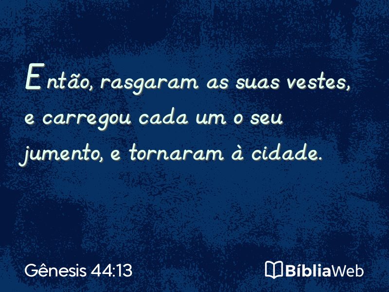 Gênesis 44:13 em imagem para compartilhar