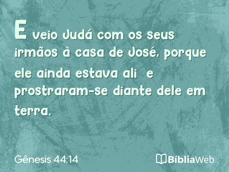 Gênesis 44:14 em imagem para compartilhar