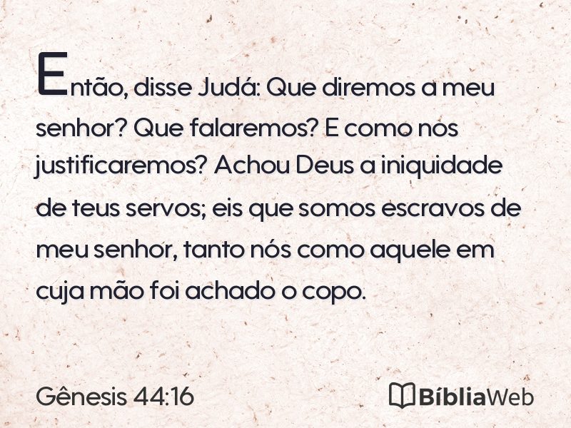 Gênesis 44:16 em imagem para compartilhar