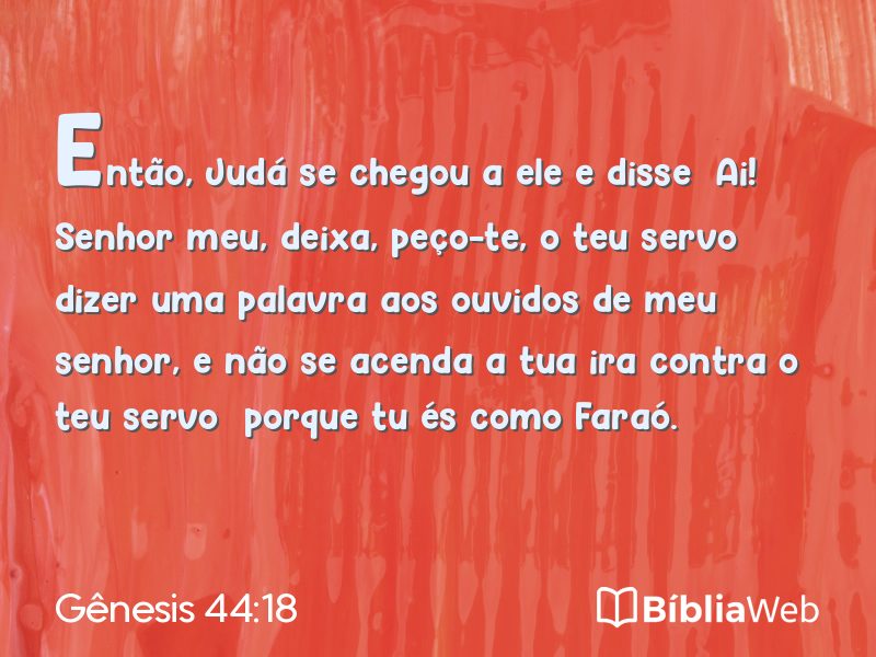 Gênesis 44:18 em imagem para compartilhar