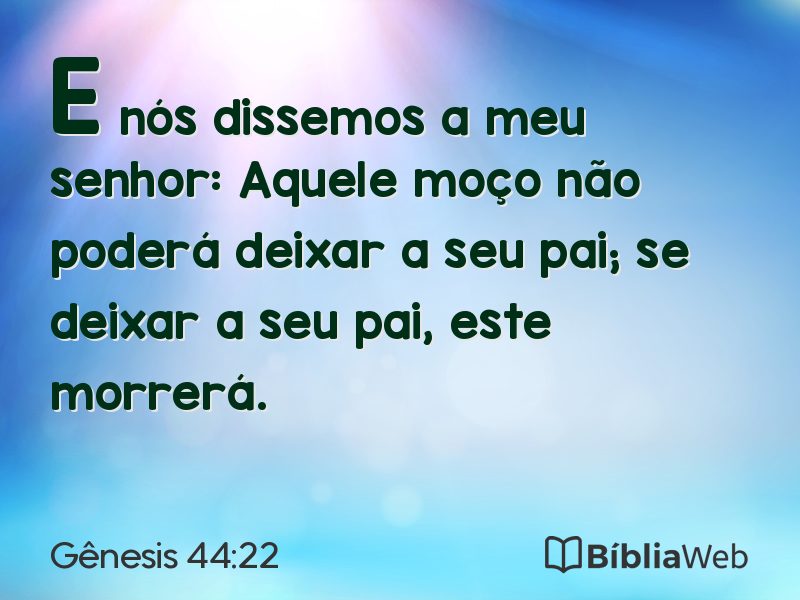 Gênesis 44:22 em imagem para compartilhar