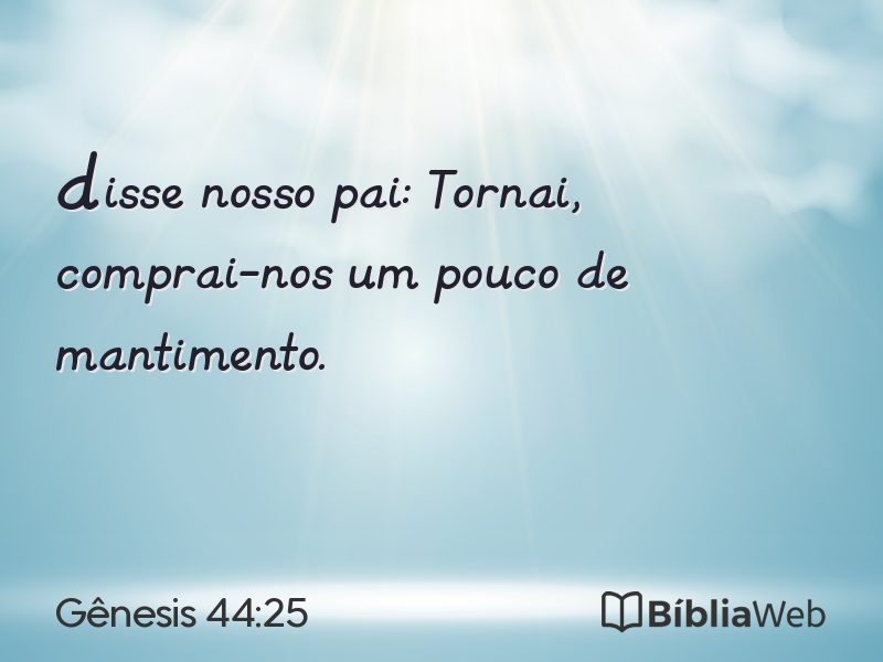 Gênesis 44:25 em imagem para compartilhar