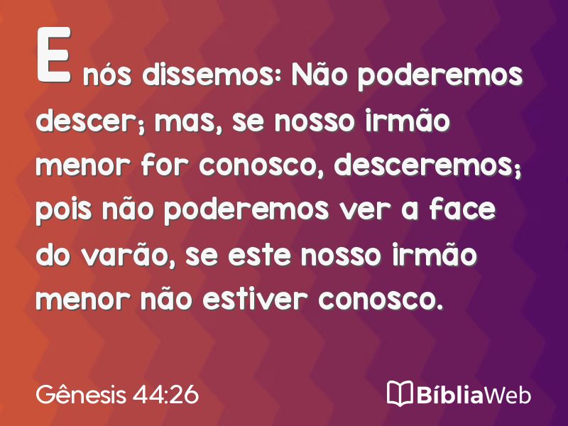 Gênesis 44:26 em imagem para compartilhar