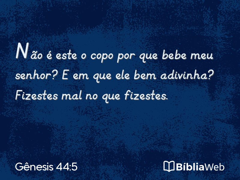 Gênesis 44:5 em imagem para compartilhar