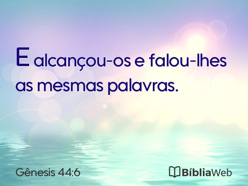Gênesis 44:6 em imagem para compartilhar