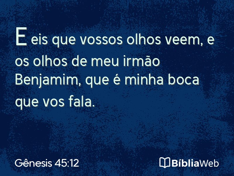 Gênesis 45:12 em imagem para compartilhar