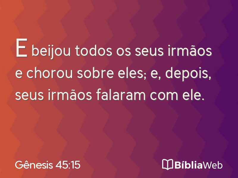 Gênesis 45:15 em imagem para compartilhar