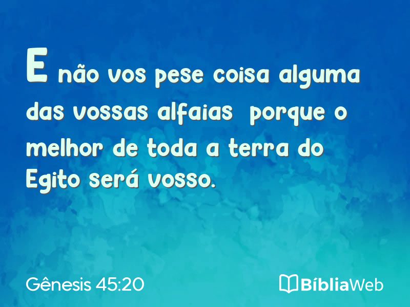 Gênesis 45:20 em imagem para compartilhar