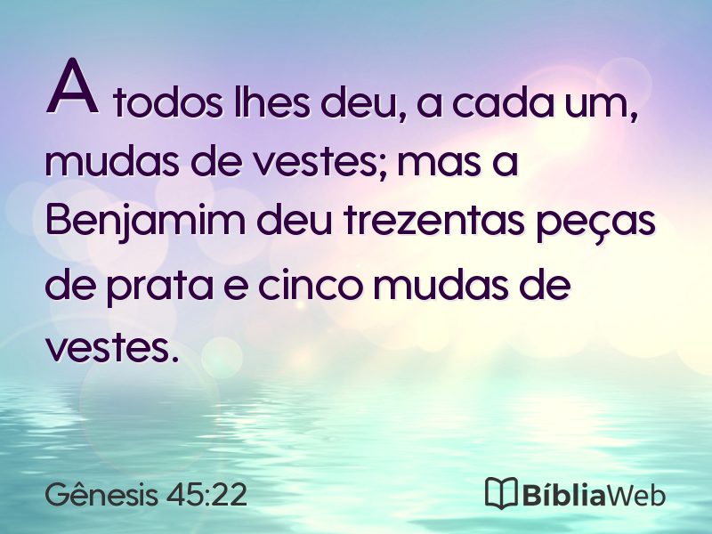 Gênesis 45:22 em imagem para compartilhar